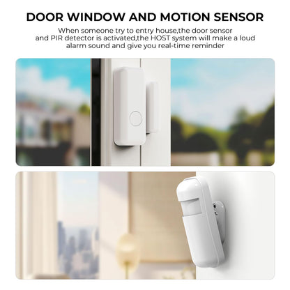 PGST Wireless Home Security Alarm System, DIY Anti-Theft Alarm Kit with Door Window Sensors, Motion Detector, Remote Control for Home Apartment Office Garage