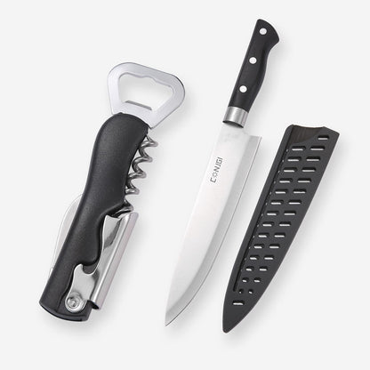 Portable Camping Cooking Utensils Set Bag Suitable for Fork, Spoon, Chopping Board, Chef's Knife,Kitchenware Storage