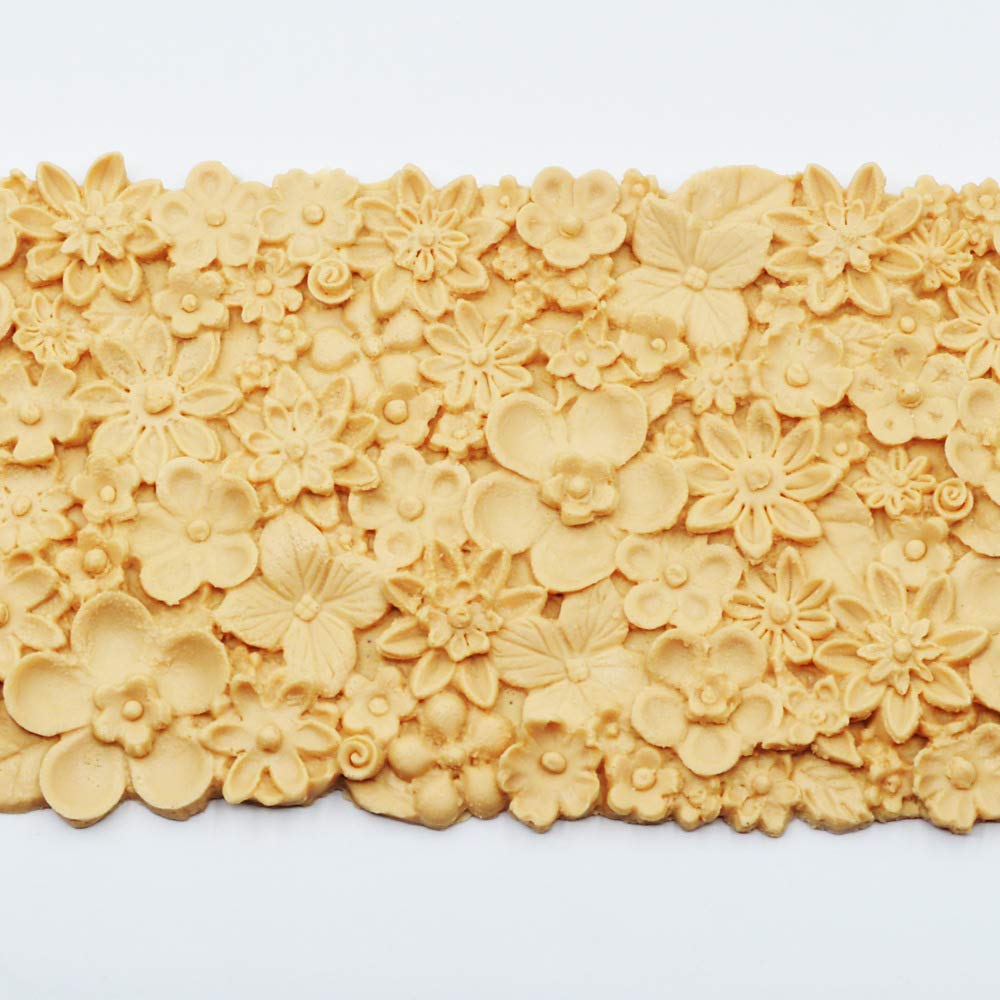 Namzi Edible Wedding Floral Flower lace Cake Silicone Embossing Mat Texture Fondant Impression lace mat Decorating Mold Gum Paste Cupcake Topper Icing Candy Imprint Baking Moulds Craft