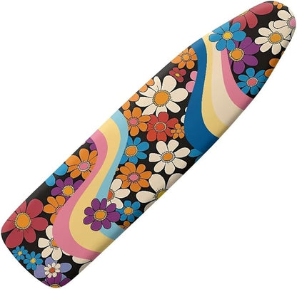 Daisy Stripe Printed Ironing Board Cover, Lightweight Breathable Ironing Board
