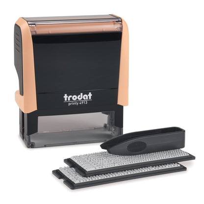 Trodat Printy 4913 Self-Inking Do It Yourself (DIY) 5 Line Personalized Custom Message Stamp with Black Ink