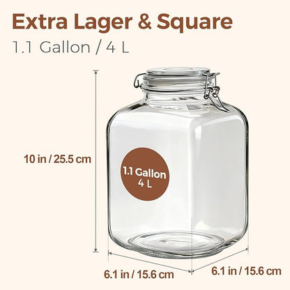 ComSaf 1.1 Gallon Glass Jar