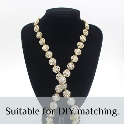 PEARLY JUN 1 Yard Rhinestone Trim Chain Gold Applique Stringing Ribbon DIY Jewelry Wedding Party Bracelets Craft Bridal Bouquets Embellishment Accessories