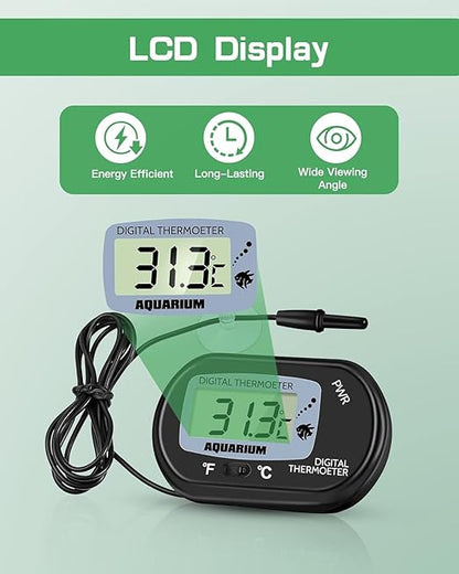 Petbank LCD Digital Aquarium Thermometer Fish Tank Water Terrarium Temperature