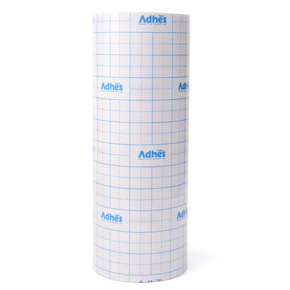 ADHES Premium Crystal Clear Transfer Tape for Vinyl with Grid, 12" x 100FT, No Stretch PET Transfer Paper Roll, Precision Application Tape for Cricut, Small Designs & Detailed Graphics