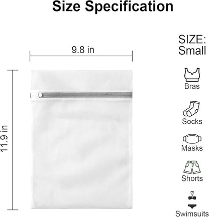 3 Pack Small Mesh Laundry Bags by MDSXO- Small Durable Lingerie Delicates Bag