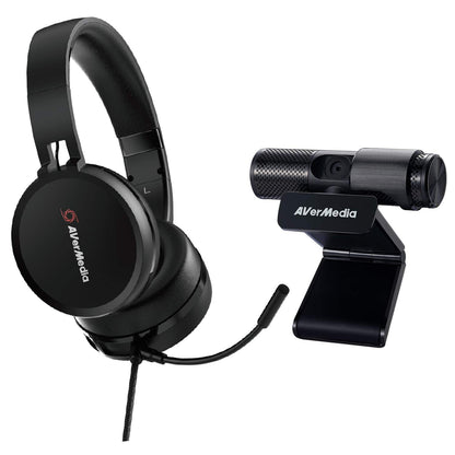 AVerMedia BO317 Video Conferencing Kit 1080p Webcam USB Headphone, Video Conferencing, Gaming Accessories for PC and Laptop