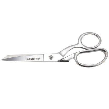 Westcott 8-Inch Forged Heavy Duty Bent Fabric Scissors, Precision-Ground Knife-Edge Blades for Seamless Cutting, Perfect for Sewing, Crafts, and Office
