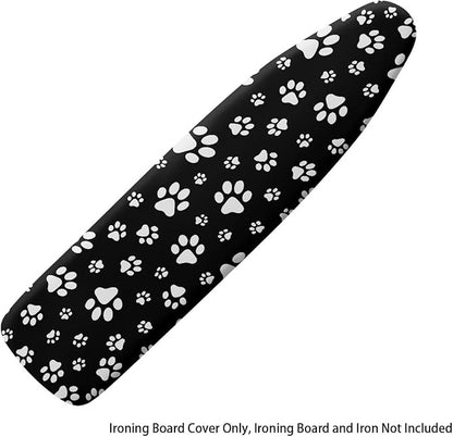 White Dog Paws Ironing Board Cover Heat Reflective Iron Pad