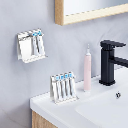 Electric Toothbrush Head Holder Adhesive or Tabletop, Tooth Brush Holder