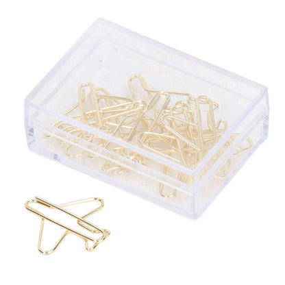 100Pcs Airplane Shape Paper Clips, Mini Cute Metal Paperclips, Funny Decorative Bookmarks Planner Clips with Storage Box Portable Office Supplies for College Teachers Students – Desk Accessories