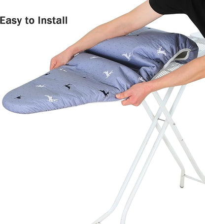 Ironing Board Cover and Pad Standard Size 15 x 54, 3 Pairs of Hook and Loop