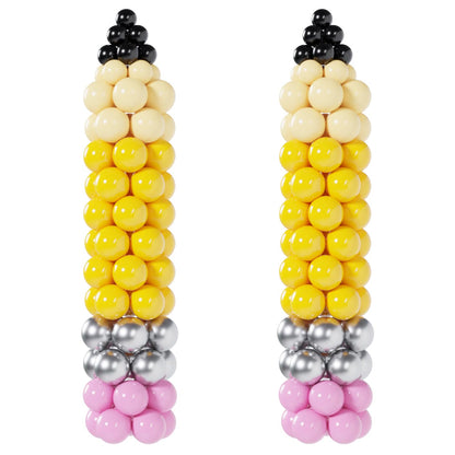 PartyXpress 192PCS Pencil Balloon Arch Garland Kit for Back to School Garland, Welcome Back Party Supplies Decor, First Day of Kindergarten Decorations, Teacher Graduation Party