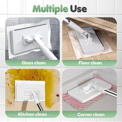 Disposable Dust Mop with 4 Reusable Cloths, 2026 New 39in Long Handle
