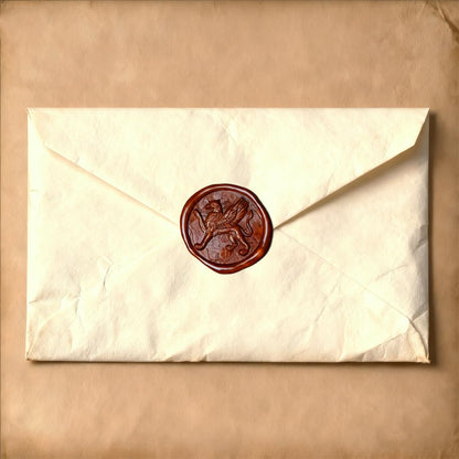 Mceal Wax Seal Stamp Head, 3D Embossed Relief for DIY Crafts, Wedding Invitations, Gift Wrapping,Medieval Collection-Griffin