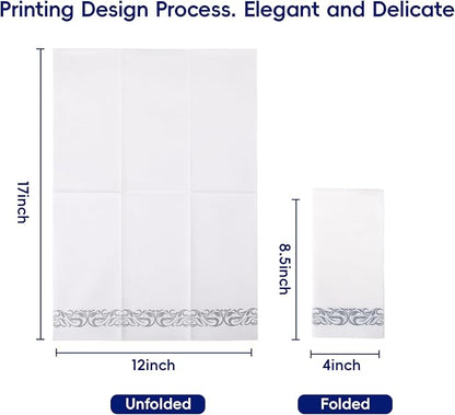 200 Disposable Hand Towels Soft and Absorbent Linen Feel Dinner Napkin Durable