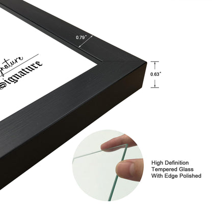 DEKWINN 8.5x11 Diploma Frame Certificate Document Frame Set of 3 with High Definition Glass,Picture Frame for Wall and Tabletop Display in Black