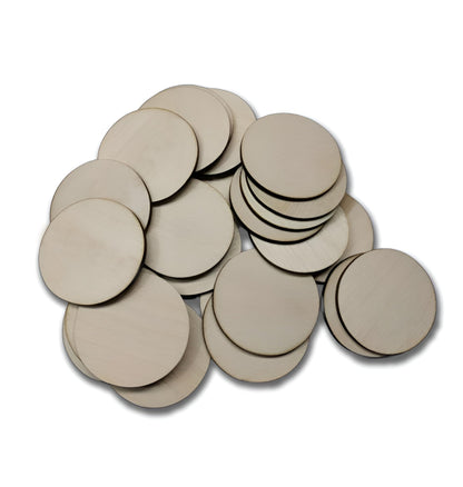 100 Pcs Unfinished Wood Circle 2 inch Wood Disc 0.1'' Thickness Round Slices Wood Blanks Wooden Cutout Natural Slices Ideal for Crafting Writing DIY Project Ornament Painting Art Home Decoration