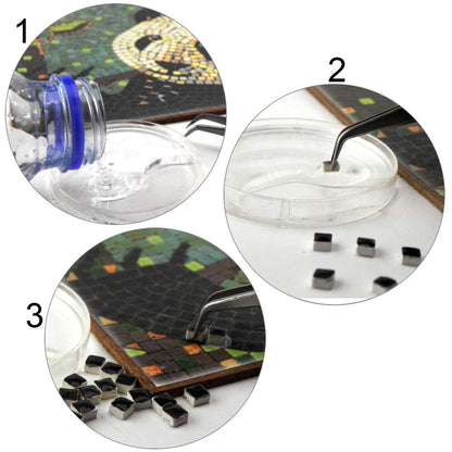 Handmade Mosaics Made Easy with Our Adult Mosaic Craft Kit, Square 7inch (20cm) Dolphin