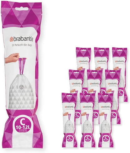 Brabantia PerfectFit Trash Bags Thick Plastic Trash Can Liners