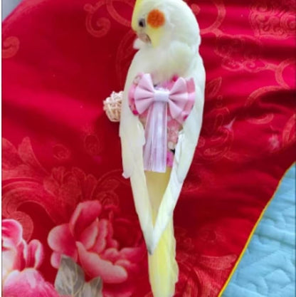 Bird Diaper Cockatiel Clothes Flight Suite, Reusable Parrot Nappy with Waterproof Inner Layer, Cute Pigeon Pants Urine Wet Suit Costume for Conure Macaw (Blue A,Macaw)