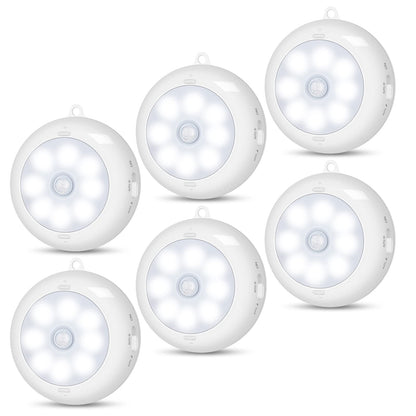 Motion Sensor Light Indoor, LED Night Light Closet Lights, Under Cabinet Lights, AA Battery Operated Stick on Wireless Puck Lights for Wall, Step, Stair, Dimmable (3 Pack)