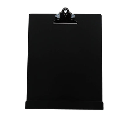 Saunders Free Standing Clipboard & Tablet Stand - Durable Black Recycled Aluminum Desktop Document Holder for Office, Teachers & Students - 1" Clip Holds 8.5x11 Letter Size Sheets, Lightweight