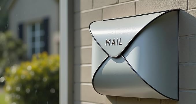 NACH Wall Mount Mailboxes for Outside, 12.5 x 5 x 10 inch White Wall Mailboxes for Outside, Waterproof Mailboxes for Outside - Envelope Mailbox Kit White