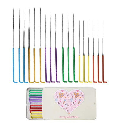 18 Pieces 6 Colors Needle Felting Needles and 3.53oz White Wool Roving Yarn, Wool Felting Supplies, Needle Felting Tool Kit Wool Triangular Felting Needles with Iron Box for Wool Felting