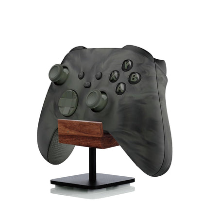 NIRVASH Walnut Controller Holder for Desk – Premium Wood Gaming Controller Stand for Xbox, PS5, PS4, Cool Gamer Gifts for Men, Husband, Boyfriend, Gaming Room Organizer(2 Pack)