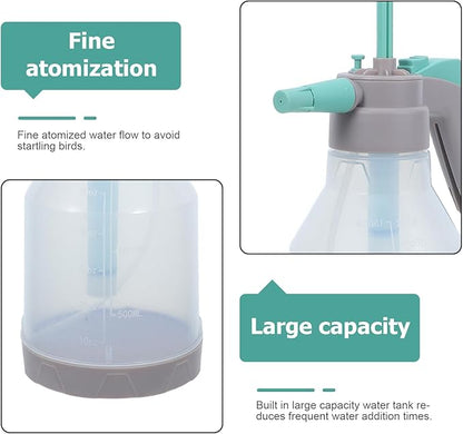 Pet Bird Bath Mister: Handheld Bathing Sprayer for Parrots and Cockatiels - 1.5L/50.72 Fl Oz Mister Cleaner for Pet Bird Cage Shower and Cleaning
