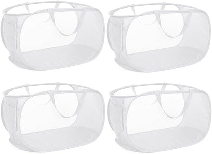 4 Pack Collapsible Laundry Baskets, Foldable Laundry Basket