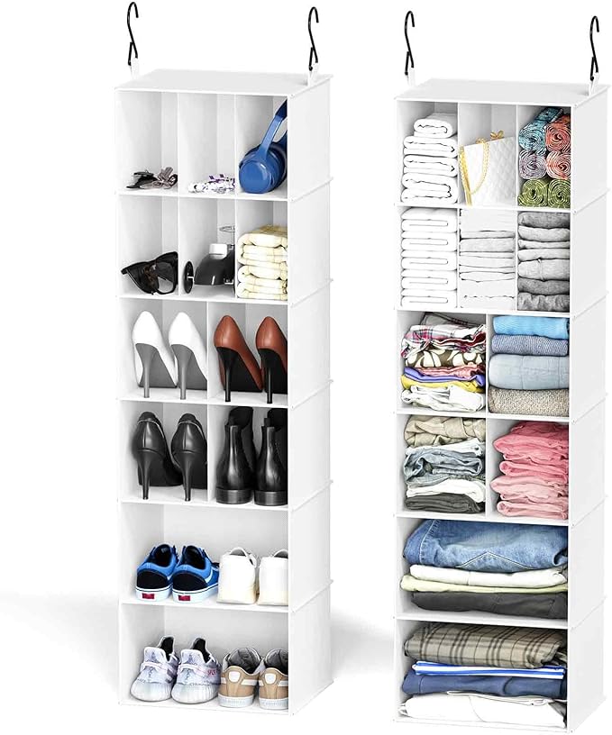 SpaceAid 2 Pack Hanging Closet Organizer and Storage