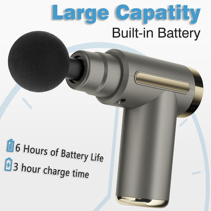 cotsoco Massage Gun Deep Tissue for Pain Relief with 4 Massage Heads & 6 Speeds, Electric Mini Handheld Body Massager for Any Pain Relief, Best Gifts for Dad and Mom