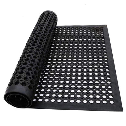 3x5FT Rubber Floor Mat Commercial Anti Fatigue Rubber Drainage Mat New Non Slip Bar Floor Mat Door Mats for Deck,Pool,Restroom,Bathroom,Kitchen,Wet Areas