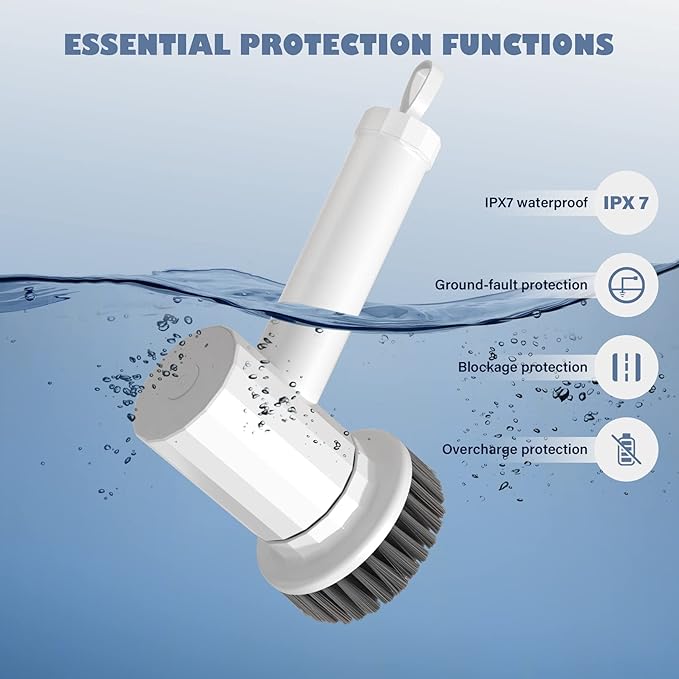 Electric Spin Scrubber Cordless Power Cleaning Brush