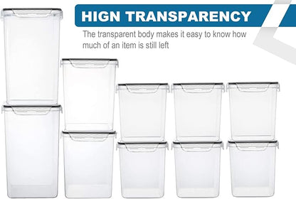 VERONES Large Tall Airtight Food Storage Containers, 10 PACK Plastic Airtight
