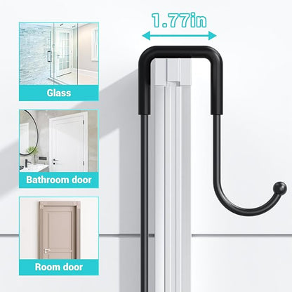 Over the Door Shower Caddy Hanging: Black Rustproof Shower Organizer over the