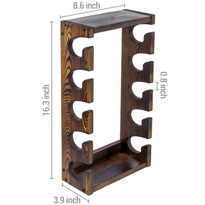 MyGift Wooden Hat Rack Wall Mounted, Baseball Cap Collection Holder Display, Wood Hat Organizer Shelf Storage with 10 Hooks for Hanging, Rustic Burnt Solid