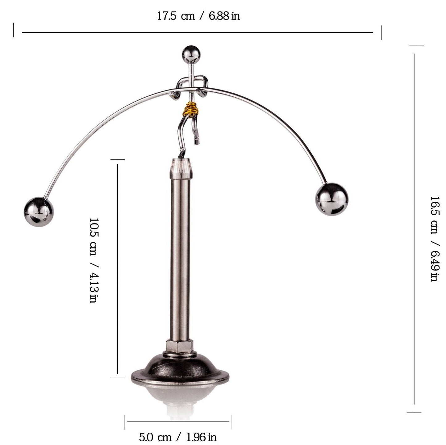 Sunnytech Steel Balance Toy Weightlifter Kinetic Art Balance Toy Balancing Decompressive Science Psychology Home Offic Decor Desk Decor WJ049