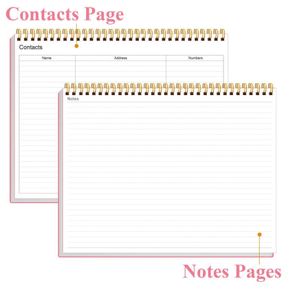 Weekly Productivity Planner - 8.5" x 11" Dashboard Desk Notepad Has 6 Focus Areas to List Tasks for Goals, Projects, Clients, Academic or Meal-Organize Your Daily Work Efficiently, 54 Weeks, Pink