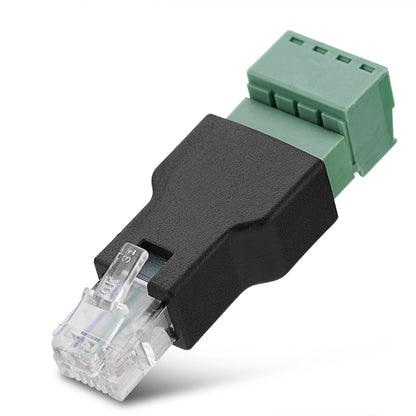 Zerone RJ11 to Screw Terminal Adapter, 6P4C Male to 4 Pin Block Connector for Modem with Anti-Interference EIA/TIA 568B Standard Structured Cabling, 3 Pack