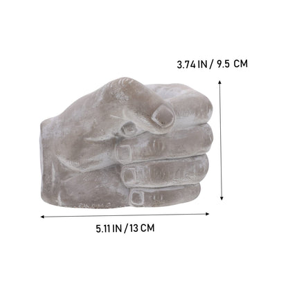 KONTONTY Fist Shape Cement Flower Pot Succulent Planter Indoor Outdoor Decorative Hand Shaped Plant Container for Home Balcony Patio