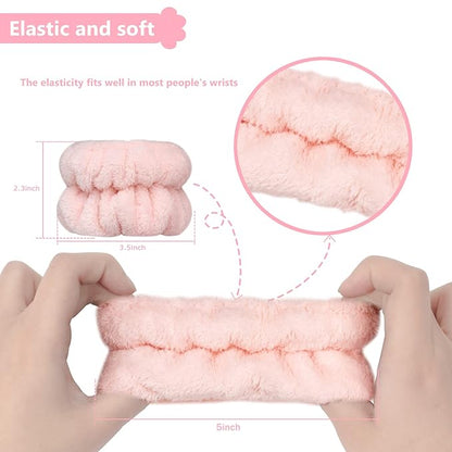 2pcs Wrist Bands for Washing Face, Microfiber Face Washing Wristbands, Arm