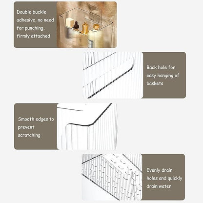Acrylic Wall Mounted Storage Racks, Transparent Plastic Makeup Box Stackable