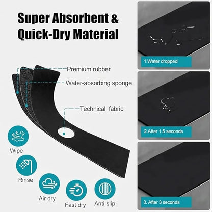Customizable Kitchen Sink Faucet Mat: 30"Lx5.5"W Bathroom Counter Protector