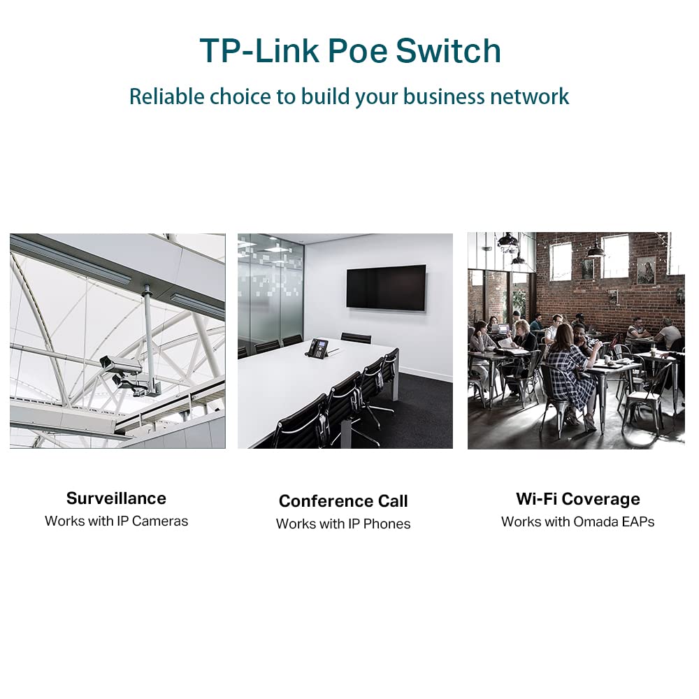 TP-Link TL-SG1016PE | 16 Port Gigabit PoE Switch | Easy Smart Managed | 8 PoE+ Ports @150W | Plug & Play | Sturdy Metal w/ Shielded Ports | QoS, Vlan, IGMP & LAG, Free Expert Help