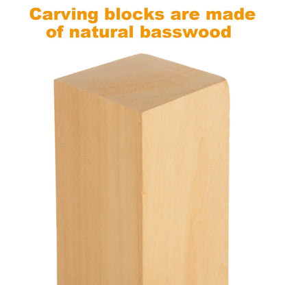 ACXFOND 2 Pack 10x3x3 inch Basswood Carving Blocks, Unfinished Bass Wood Blocks for Wood Carvings for Home, Class, Arts, Crafts, Christmas DIY Supplies