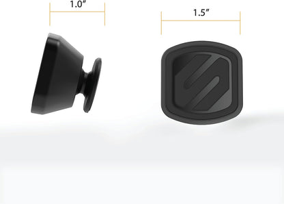 Scosche MMWSM-2PKXCES0 MagicMount Select Magnetic Car Phone Holder Mount for iPhone and Android - 2 Pack - Secure Magnetic Cell Phone Mount for Car Window or Dash - Universal 360° Adjustable Head