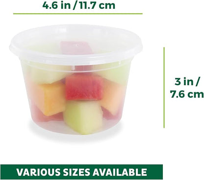 Freshware Food Storage Containers 16 oz Plastic Deli Containers